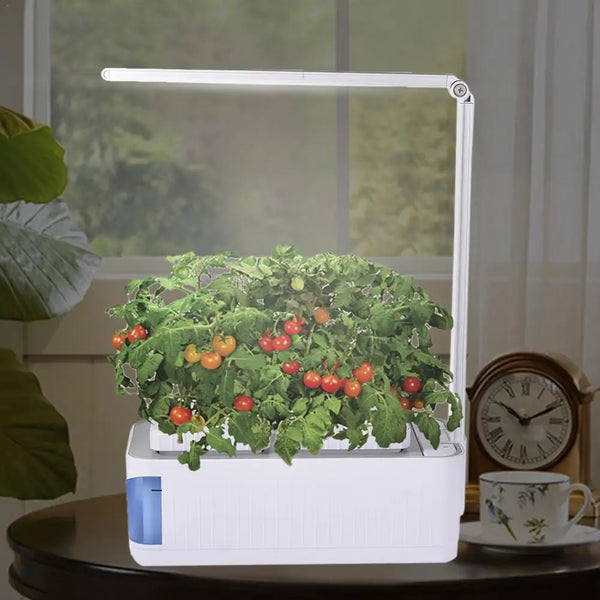 Smart Hydroponic Indoor Herb Garden Kit with LED Growth Light for Flowers and Vegetables